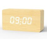 R�veil num�rique, r�veil matin led horloge num�rique avec 3 alarmes, luminosit� et volume r�glables, ...