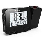 Rveil  projection, horloge numrique avec thermomtre et hygromtre d'intrieur, double rveil pour ...
