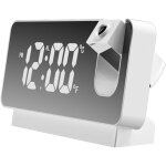R�veil projection led cr�atif avec affichage num�rique et thermom�tre - m�moire d'arr�t blanc