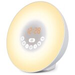 R�veil simulateur d'aube et de cr�puscule - lumi�re d'�veil, ambiance couleur changeante, veilleuse, ...