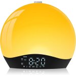 R�veil simulateur d'aube avec enceinte bluetooth, lampe de chevet led multicolore, radio, 22 sons nature, ...