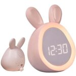 R�veil � vibreur led - horloge miroir avec charge usb - pour gros dormeurs ou malentendants - avec secoueur ...