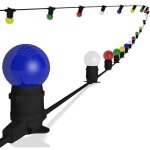 Rêvenergie guirlande guinguette led 10m ? 20 ampoules b22 multicolores ip65ticolore 10m Rêvenergie guirlande guinguette led 10m ? 20 ampoules b22 multicolores ip65ticolore 10m