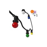 Guirlande guinguette led b22 20 ampoules multicolore 10m plus cable d'alimentation Guirlande guinguette led b22 20 ampoules multicolore 10m plus cable d'alimentation
