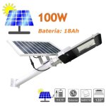 R�verb�re solaire de ville 100w avec panneau r�glable 6500k lithium - ion t�l�commande lampadaire led ...