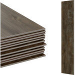 Rev�tement de sol pvc autocollant relaxdays, effet bois, pour salle de bain et cuisine, dalles 91 x 15 ...