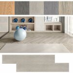 Rev�tement de sol pvc autocollant, rev�tement de sol en vinyle aspect bois, 91, 44 x 15, 24 x 0, 2 cm, ...