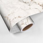 Revêtement sticker sol - marbre blanc cassé - rouleau adhésif protection anti - dérapant - 60x100cm Revêtement sticker sol - marbre blanc cassé - rouleau adhésif protection anti - dérapant - 60x100cm