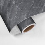 Revêtement sticker sol - marbre gris - rouleau adhésif protection anti - dérapant - 60x100cm Revêtement sticker sol - marbre gris - rouleau adhésif protection anti - dérapant - 60x100cm