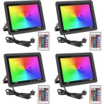 Rgb projecteur led extrieur 30w, spot led couleur avec tlcommande, 16 couleurs 4 modes dimmable clairage ...