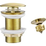 Rhafayre - aiducho or bonde de lavabo pop up sans trop plein, bouchon de vidange avec panier à crépine, ... Rhafayre - aiducho or bonde de lavabo pop up sans trop plein, bouchon de vidange avec panier à crépine, ...