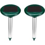 Rhg lot de 2 repulsif souris solaire exterieur, r�pulsif taupe solaire �lectronique � ultrasons imperm�abilise ...