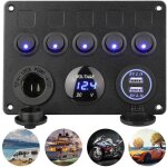 Rhg 5 gang panneau de commutateur � bascule interrupteur � bascule panneau tableau electrique bateau ...