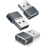 Rhg adaptateur usb vers usb c 3 pack, type c femelle usb a m�le convertisseur chargeur