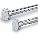 Rhg barre t�lescopique en acier inoxydable pour rideau de douche - r�glable par rotation - plus s�re ...
