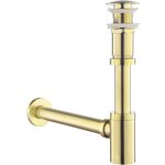 Rhg kit ? siphon avec bonde avec trop - plein pour lavabo or bross�, laiton universel design siphon anti ...