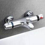 Rhg mitigeur douche thermostatique, mitigeur baignoire thermostatique en laiton, robinet de douche thermostati ...