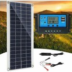 Rhg panneau solaire de 300 w, 12 v, avec kit de chargeur de contr�leur de charge solaire 60 a, id�al ...