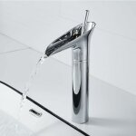 Rhg robinet de lavabo, robinet cascade pour salle de bain, mitigeur de salle de bain, chrome vintage ...
