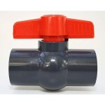 Rhg vanne � bille 50 mm avec 2 manchons adh�sifs 1 1 / 2 en pvc, u 10 bar -