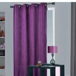 Homemaison - rideau 100 % occultant et isolant aspect velours prune 140x260 cm Homemaison - rideau 100 % occultant et isolant aspect velours prune 140x260 cm