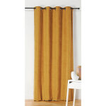Rideau  alaska  isolant 3 en 1 thermique, phonique et obscurcissant - 140x260cm - jaune curry
