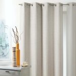 Homemaison - rideau d'ameublement 100 % occultant uni doubl� ecru 140x260 cm