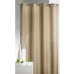Rideau d'ameublement en bachette unie taupe 140x250 cm Rideau d'ameublement en bachette unie taupe 140x250 cm