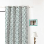 Linder - rideau d'ameublement imprim art dco vert 135x250 cm