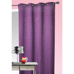 Rideau ameublement jacquard motif g�om�trique violet 140x260 cm