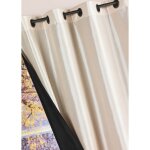 Homemaison - rideau ameublement r�versible en taffetas ecru 140x260 cm