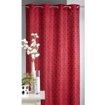 Homemaison - rideau ameublement en shantung doubl� fantaisie rouge 130x250 cm