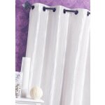 Homemaison - rideau d'ameublement en taffetas froiss� blanc 135x260 cm