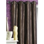 Homemaison - rideau d'ameublement en taffetas froissé marron chocolat 135x260 cm Homemaison - rideau d'ameublement en taffetas froissé marron chocolat 135x260 cm