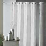 Rideau ameublement en taffetas imprim� argent blanc 140x260 cm