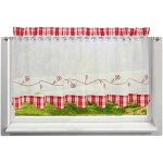 Rideau brise - bise en fils de coton imitation joint tissu - 1 panneau (hauteurxlargeur / 30x90cm, rouge) ...