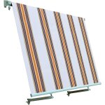Rideau  chute 245x245  rayures beiges