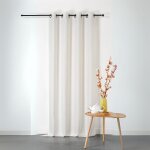 Homemaison - rideau en toile demi natt non feu m1 beige 135x240 cm
