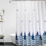 Rideau de douche 100 x 180 ourlet lest� et anti - moisissure et r�sistant lavable, rideaux de salle de ...