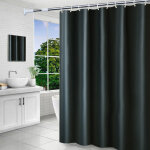 Rideau douche 240x180 cm, avec crochets, extra large, anti moisissure, noir, imperm�able, grand rideaux ...