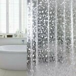 Rideau de douche , anti - moisissure, �tanche � la baignoire, 100% eva, 180 x 200 cm incl. 12 anneaux ...