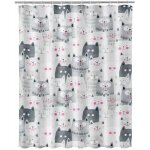 Rideau de douche chats