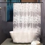 Rideau de douche imperm�able anti moisissure fleur, 200x200 cm, 180 cm largeur, rideaux de baignoire ...