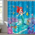 Rideau de douche petite sir�ne 180 x 180 cm rideau douche tissu polyester anti moisissure imperm�able ...