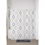 Rideau de douche peva 180x180cm 12 anneaux blanc - lima tendance