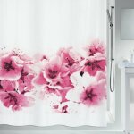 Rideau de douche polyester amanda 180x200cm fleur rose spirella