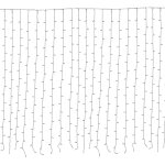 Rideau de faade lumineux extrieur solaire 425 led blanc chaud l. 250cm - feeric lights & christmas