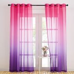 Rideaux de fen�tre - ?illets en voile de lin joli d�grad� pour salon atmosph�re romantique pr�t � accrocher ...