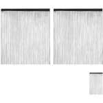 Relaxdays - rideau fils, lot de 2, rideau de porte ou fentre, 145 x 245, rideau spaghetti, pour tringle, ...