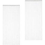 Rideau passe - tringle, lot de 2, pour portes ou fentres, lavable, peut tre raccourci, 90 x 245 cm, ...